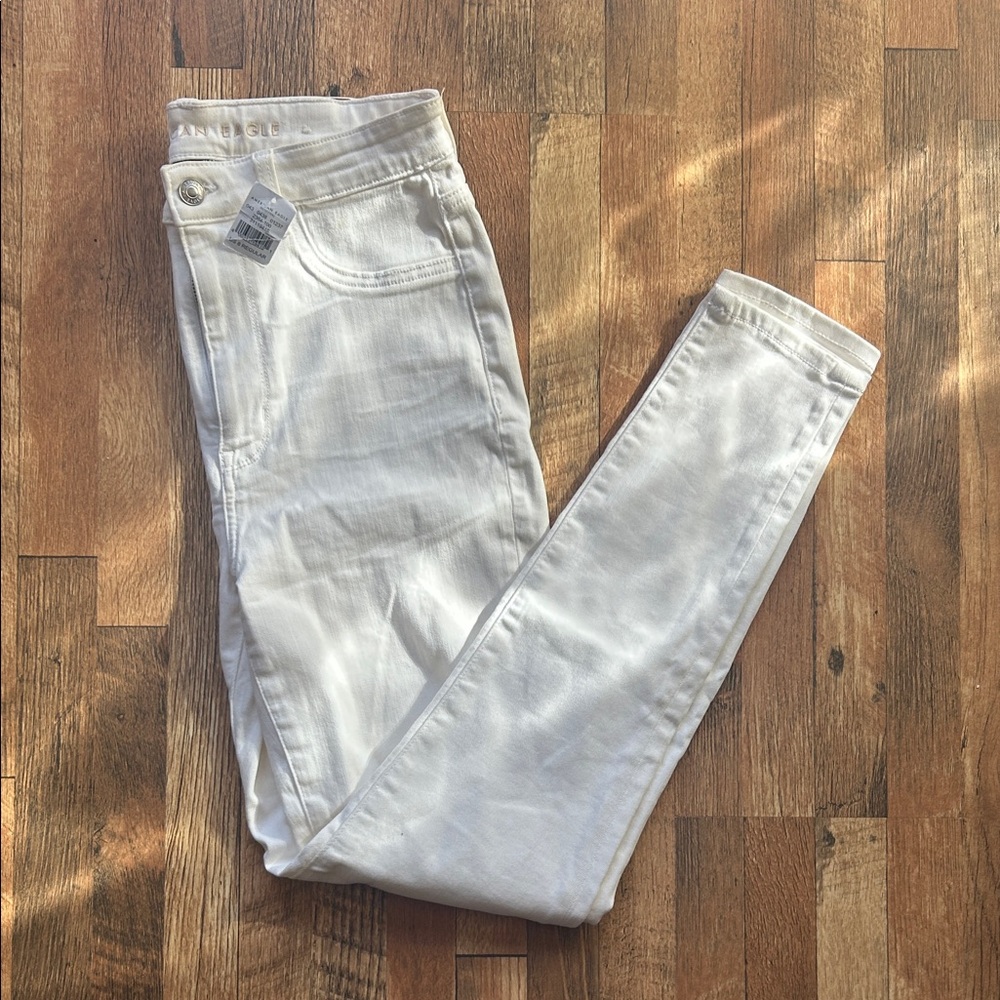 American Eagle Outfitters Women's Cream Skinny Jeans